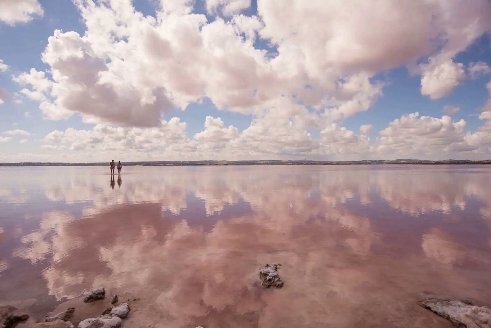 The pink salt lake at Torrevieja, a short drive from San Miguel de Salinas